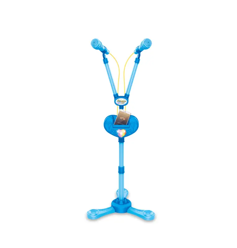 Expédié Aujourd'hui PLEJO Support avec 2 microphones - bleu