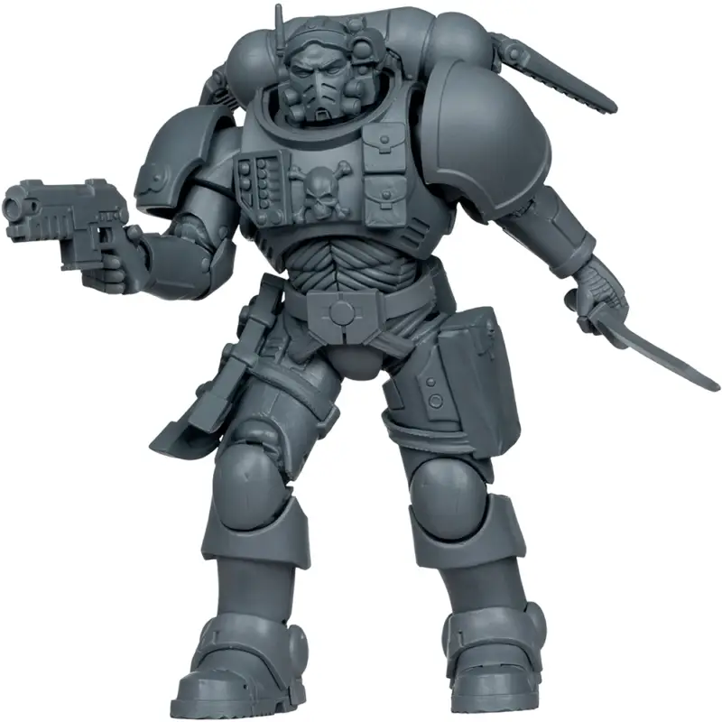 Petit Prix McFarlane figurine Warhammer 40,000 Lieutenant en armure Phobos grise
